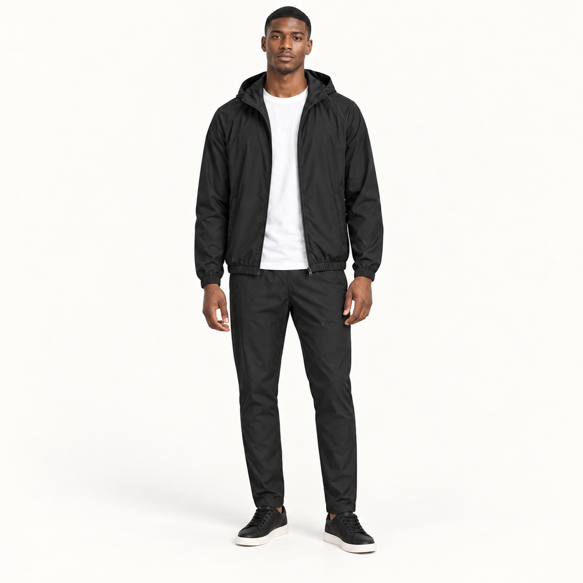 Black Hooded Tracksuit