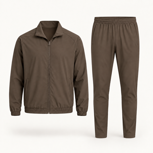 Brown Collar Tracksuit