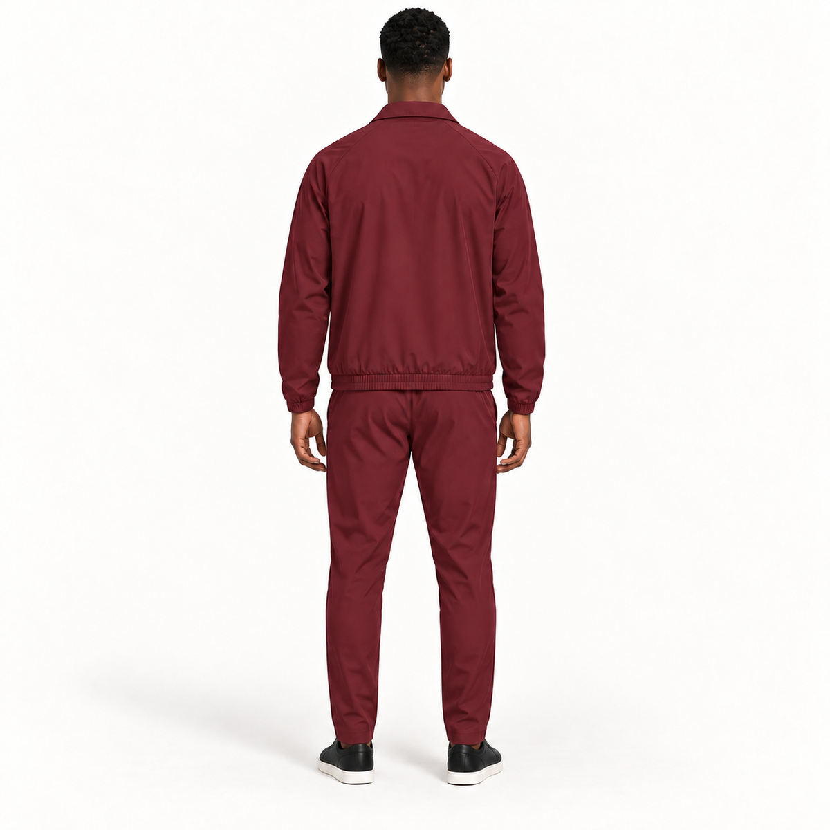 Burgundy Collar Tracksuit