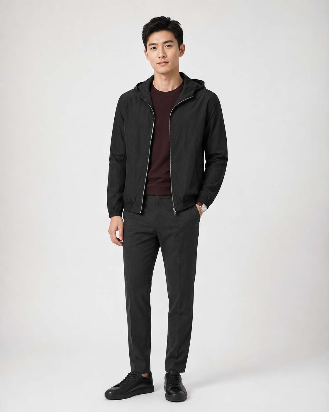 Black Hooded Jacket