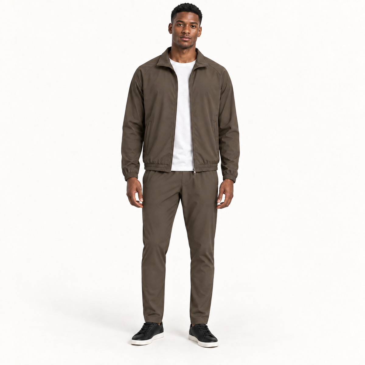Brown Collar Tracksuit