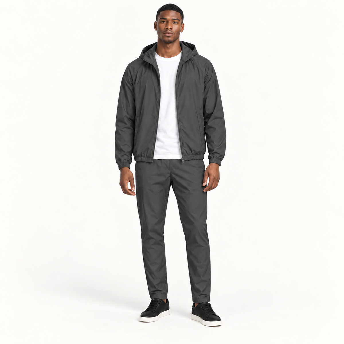 Dark Grey Hooded Tracksuit