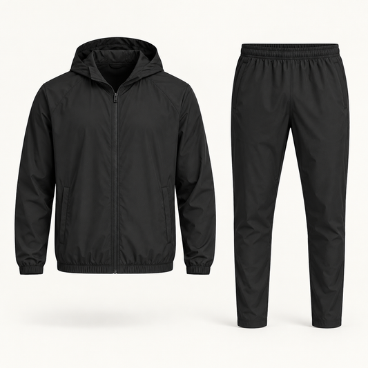 Black Hooded Tracksuit