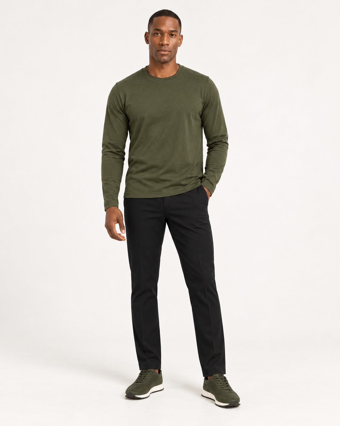 Olive Green Essential Long Sleeve