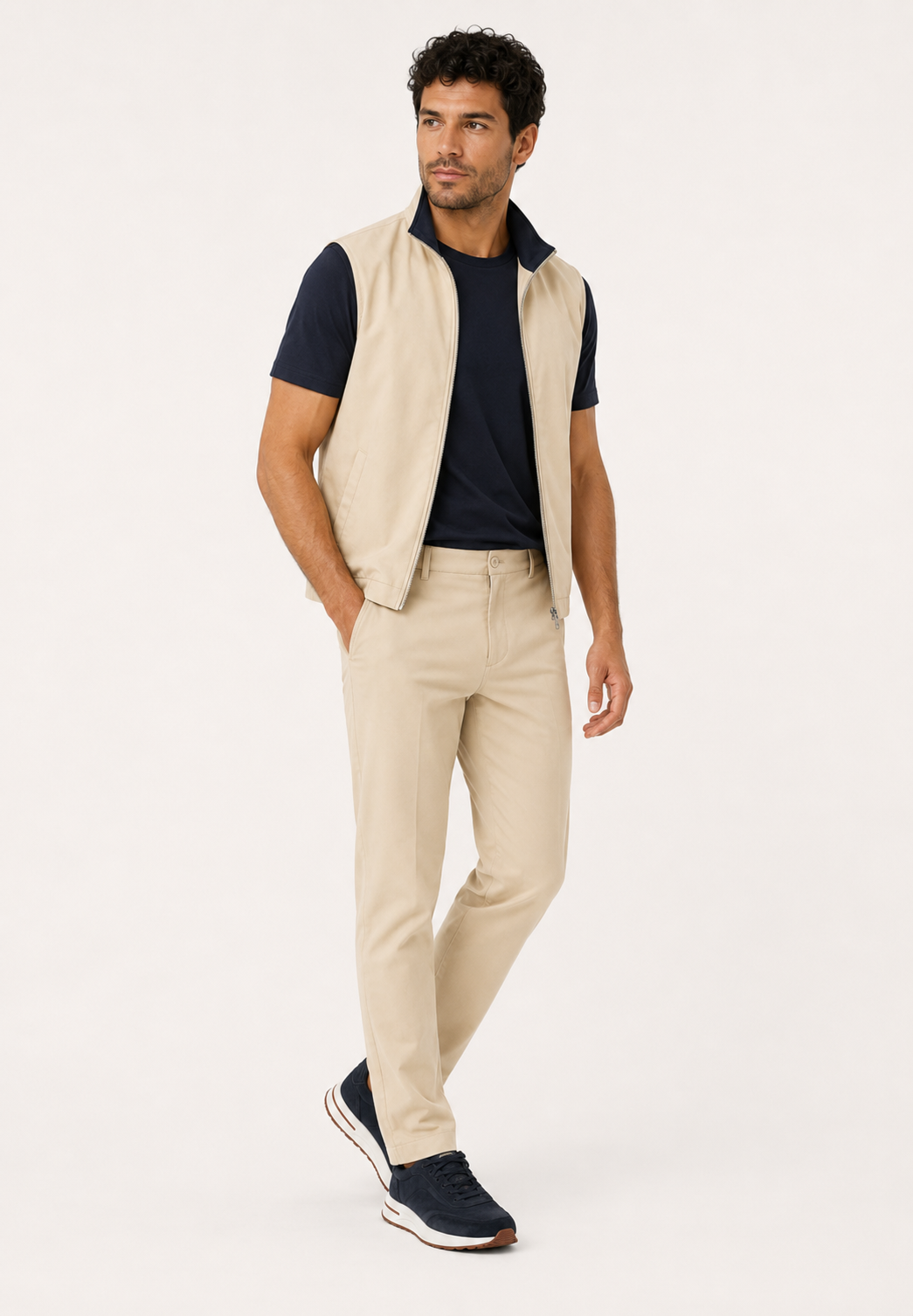 Ravelle's Reversible Cream/Navy Blue Bundle