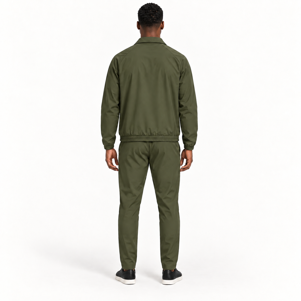 Olive Green Collar  Tracksuit