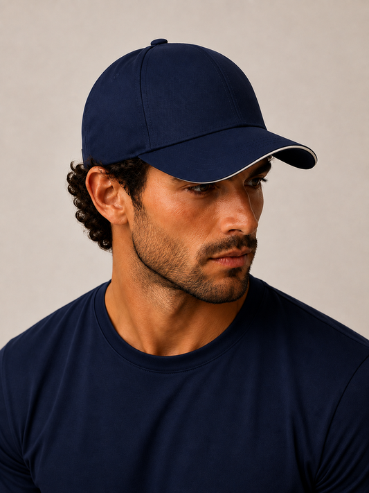 Ravelle's Navy Blue Microfibre Cap