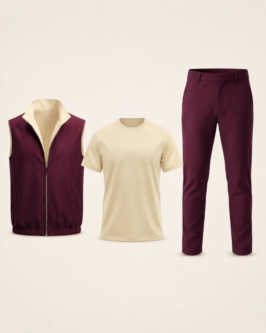 Ravelle's Wind Burgundy/Cream Bundle
