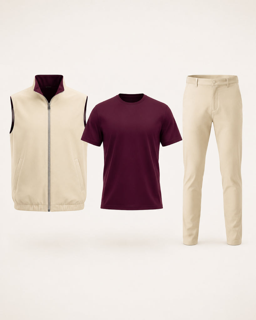 Ravelle's Cream/Wind Burgundy Bundle