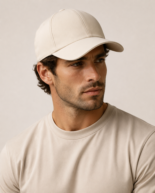 Ravelle's Beige Microfibre Cap