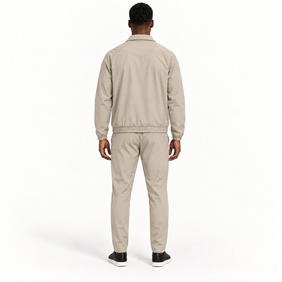 Beige Collar Tracksuit